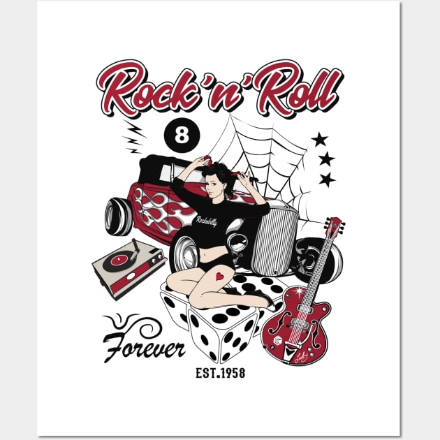 Rock and roll forever Wall Art by yukiotanaka